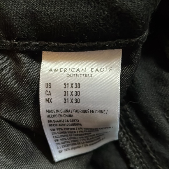 Solid Black AEO REAL GOOD Airflex+ Jeans - Picture 5 of 5